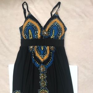 Black maxi - Moroccan style design.